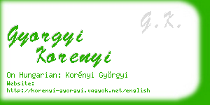 gyorgyi korenyi business card